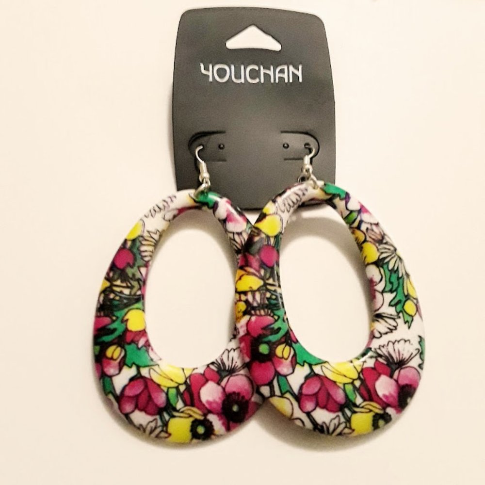 Youshan Flower Hoop Fashion Earrings